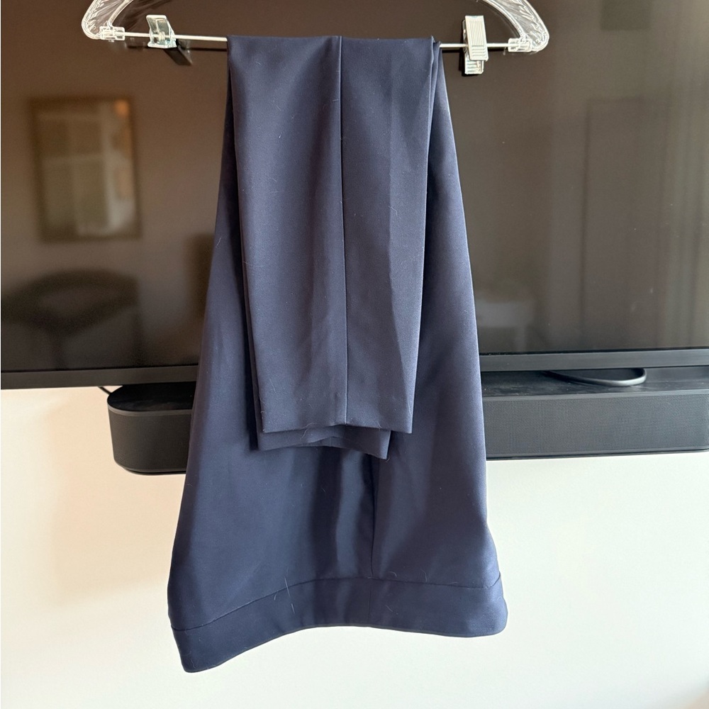 Nanette Lepore navy blue Trousers with Leopard Trim